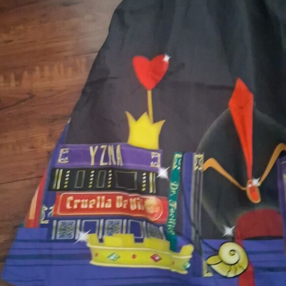 Loungefly Stitch Shoppe Disney Villians Bookshelf Skirt Womens Plus Sz 2X Black - Picture 4 of 16